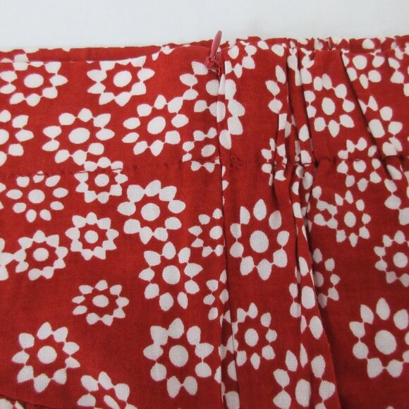 Tween Girls Skort Skater Style Skirt w/ Built In Shorts Size XS Red White Floral - Picture 6 of 10